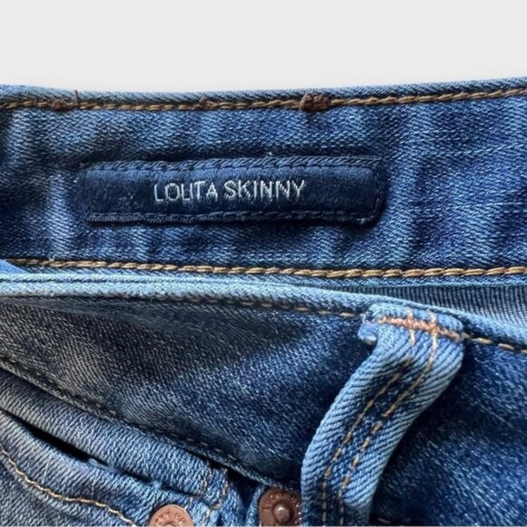 Lucky Brand Lolita Skinny Jeans Mid Rise DarkWash Stretch Denim Blue Size 0 - Picture 6 of 14